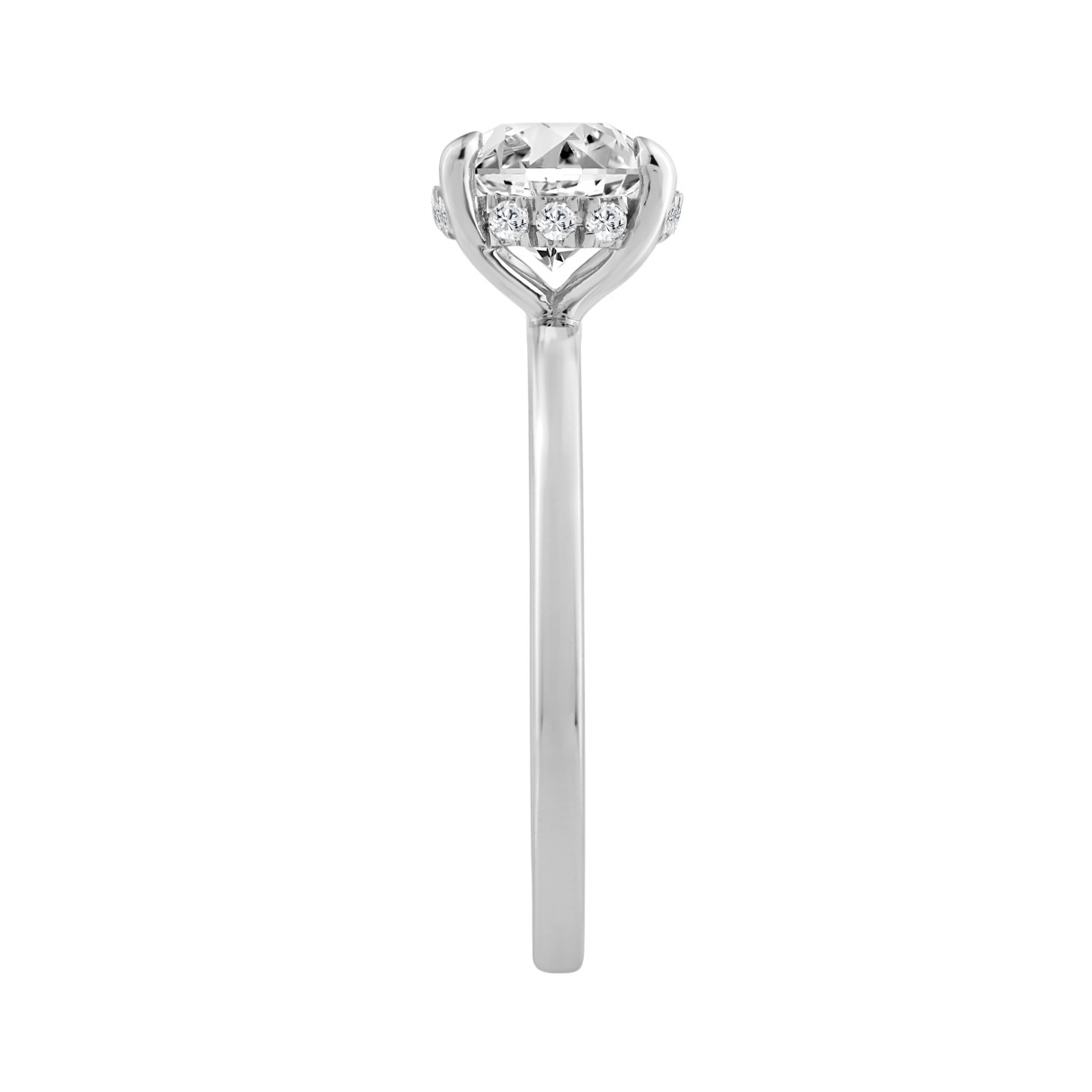 14K WHITE GOLD 2.00CT ROUND DIAMOND LADIES RING (CENTER STONE ROUND DIAMOND 2CT)
