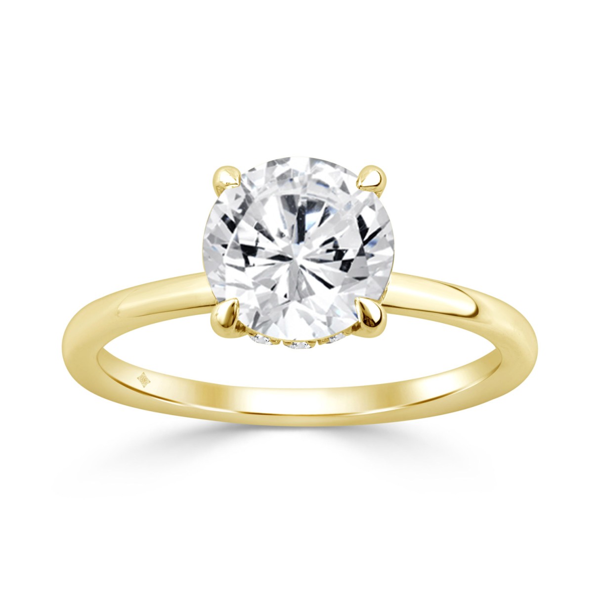14K YELLOW GOLD 2.00CT ROUND DIAMOND LADIES RING (...