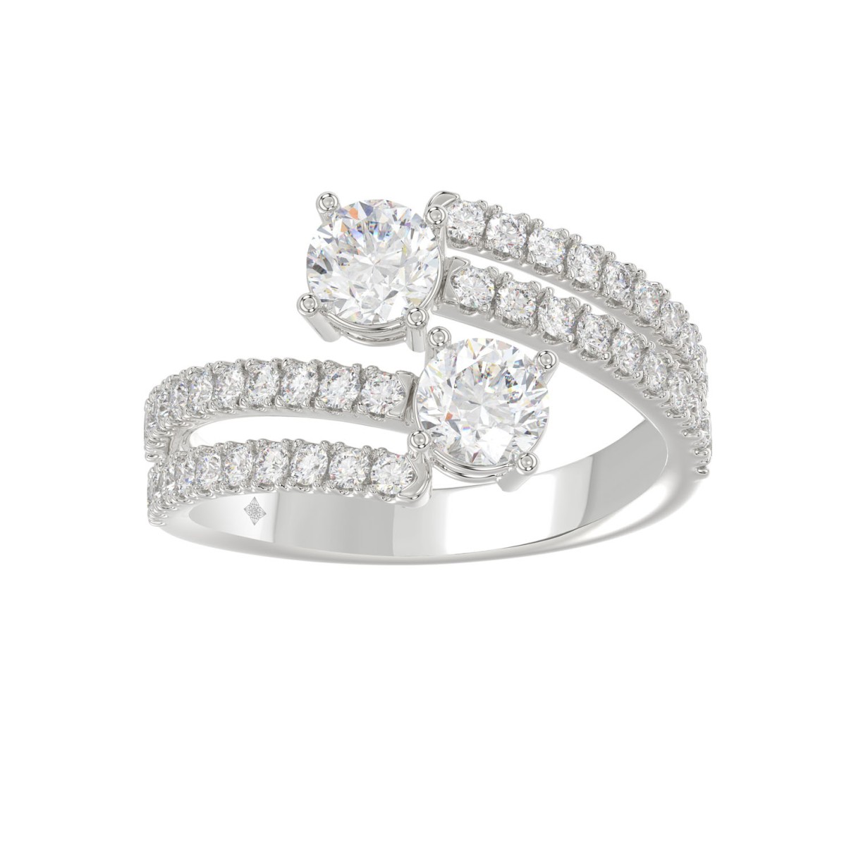 14K WHITE GOLD 1 1/2CT ROUND DIAMOND LADIES RING (...