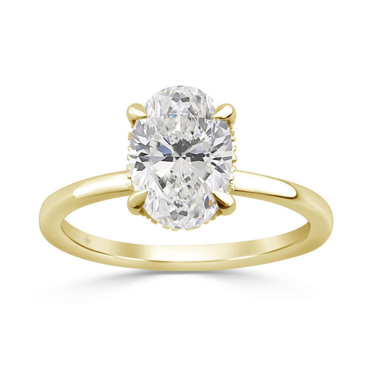 14K YELLOW GOLD 2.00CT OVAL/ROUND DIAMOND LADIES R...