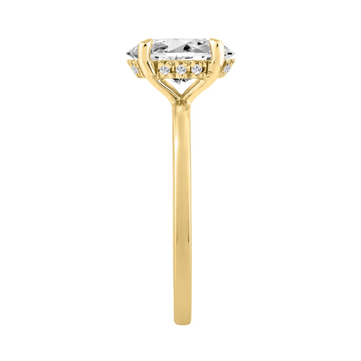 14K YELLOW GOLD 2.00CT OVAL/ROUND DIAMOND LADIES RING (CENTER STONE OVAL DIAMOND 2CT)