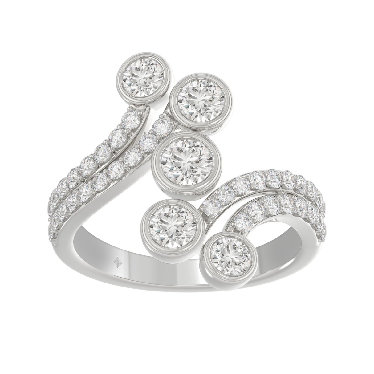 Sold 14K White Gold 1 1/2CT Round Lab Grown Diamon...