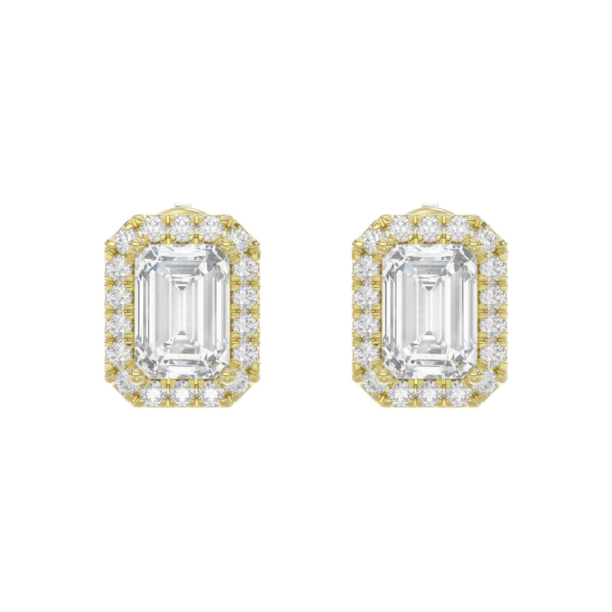 14K YELLOW GOLD 2 1/3CT ROUND/EMERALD DIAMOND LADI...