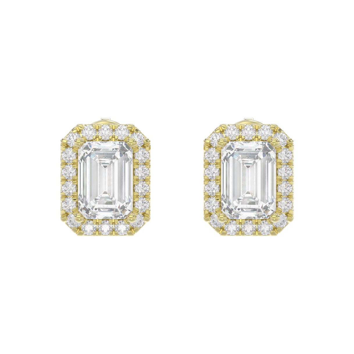 14K YELLOW GOLD 2 1/3CT ROUND/EMERALD DIAMOND LADI...