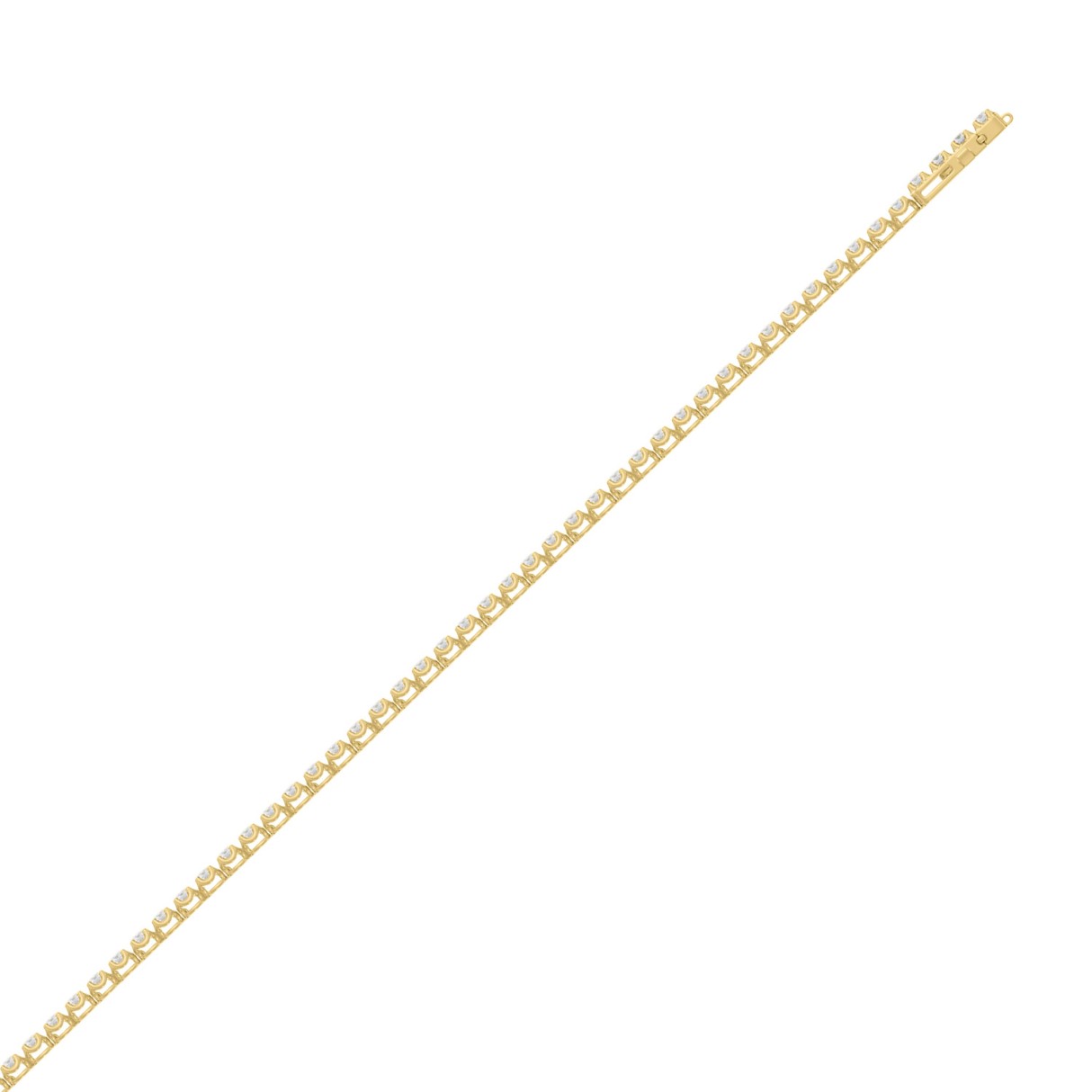 14K YELLOW GOLD 3.00CT ROUND DIAMOND LADIES BRACELET 