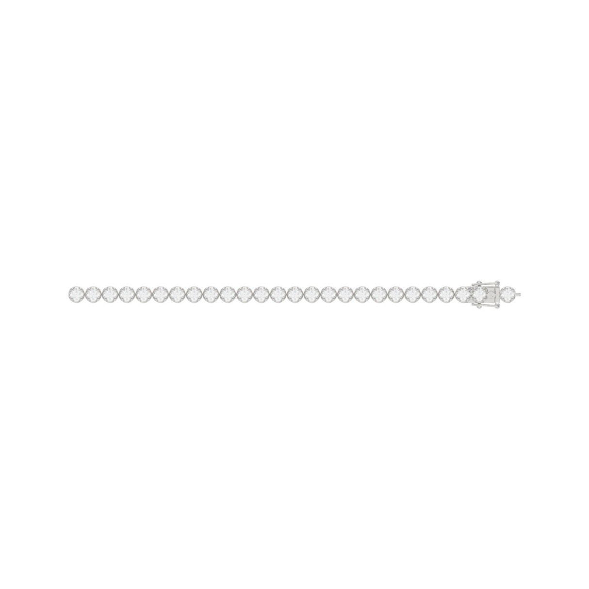 14K WHITE GOLD 5.00CT ROUND DIAMOND LADIES BRACELET