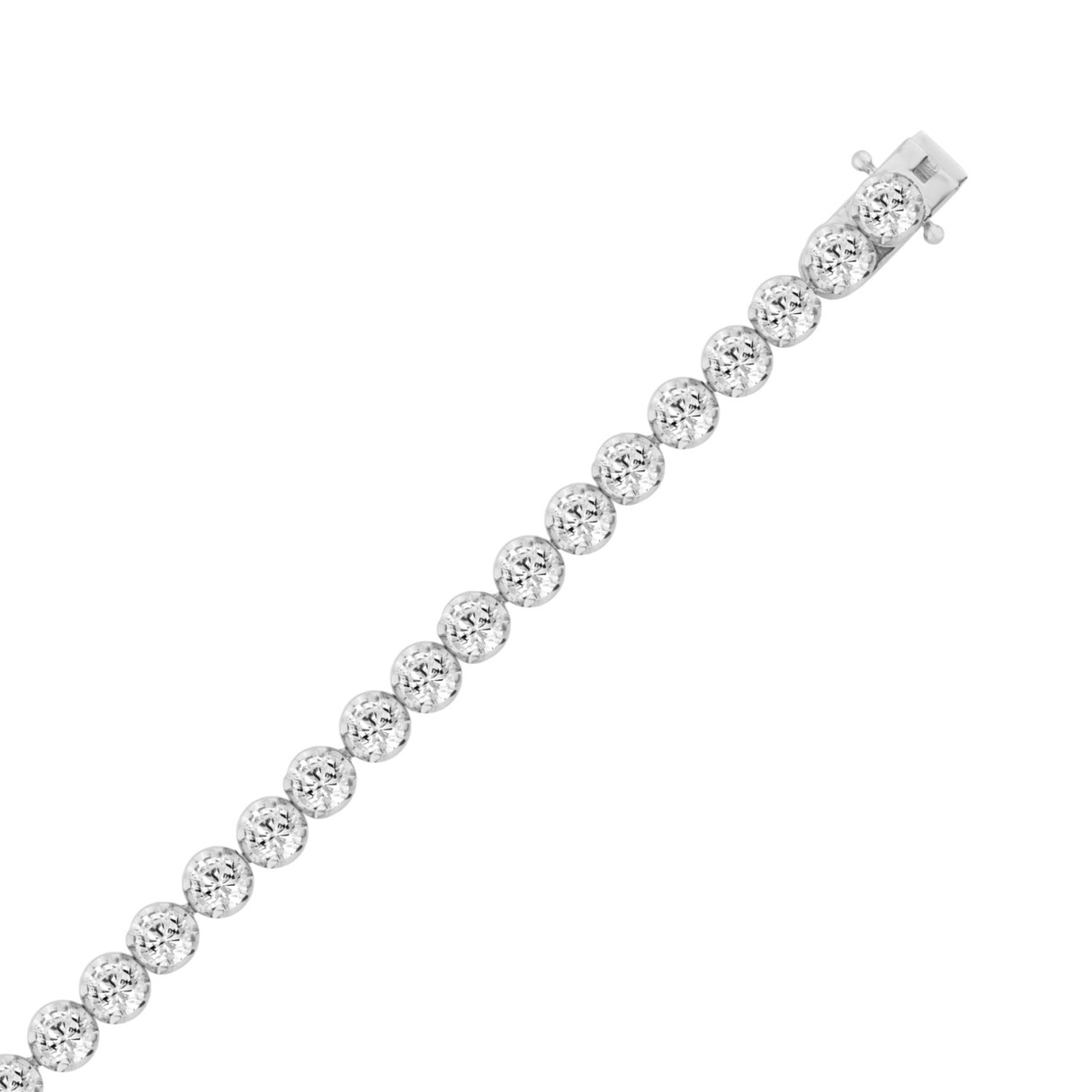 14K WHITE GOLD 7.00CT ROUND DIAMOND LADIES BRACELET