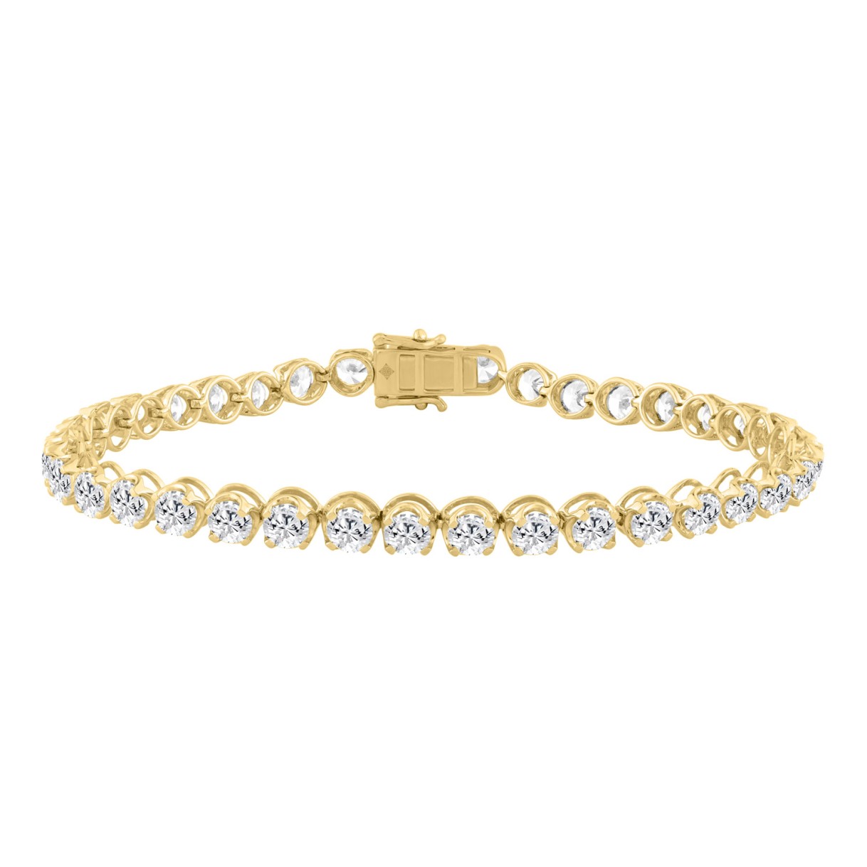 14K YELLOW GOLD 9.00CT ROUND DIAMOND LADIES BRACEL...