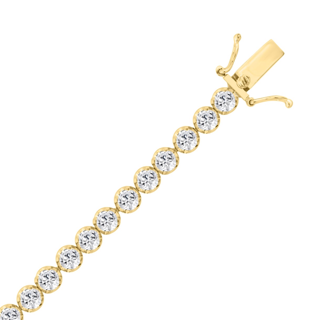 Luxury 14K Yellow Gold Round Diamond Tennis Bracelet 10.00 Ct Elegant Women Jewelry (Color F-G -Clarity Vs1/Vs2)