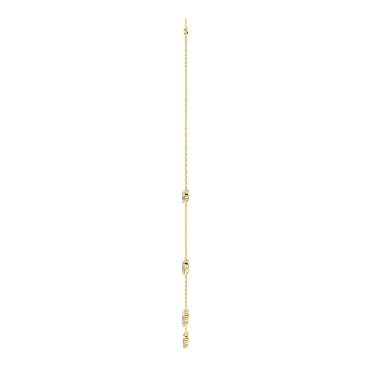 14K YELLOW GOLD 1.00CT MARQUISE DIAMOND LADIES NECKLACE