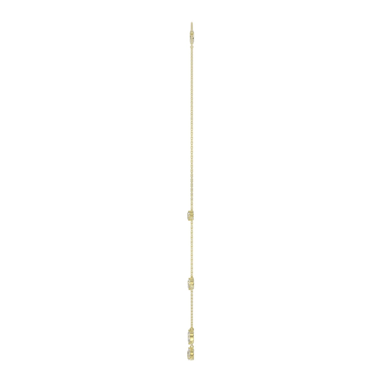 14K YELOW GOLD 1.00CT ROUND/PEAR/MARQUISE/OVAL DIAMOND LADIES NECKLACE