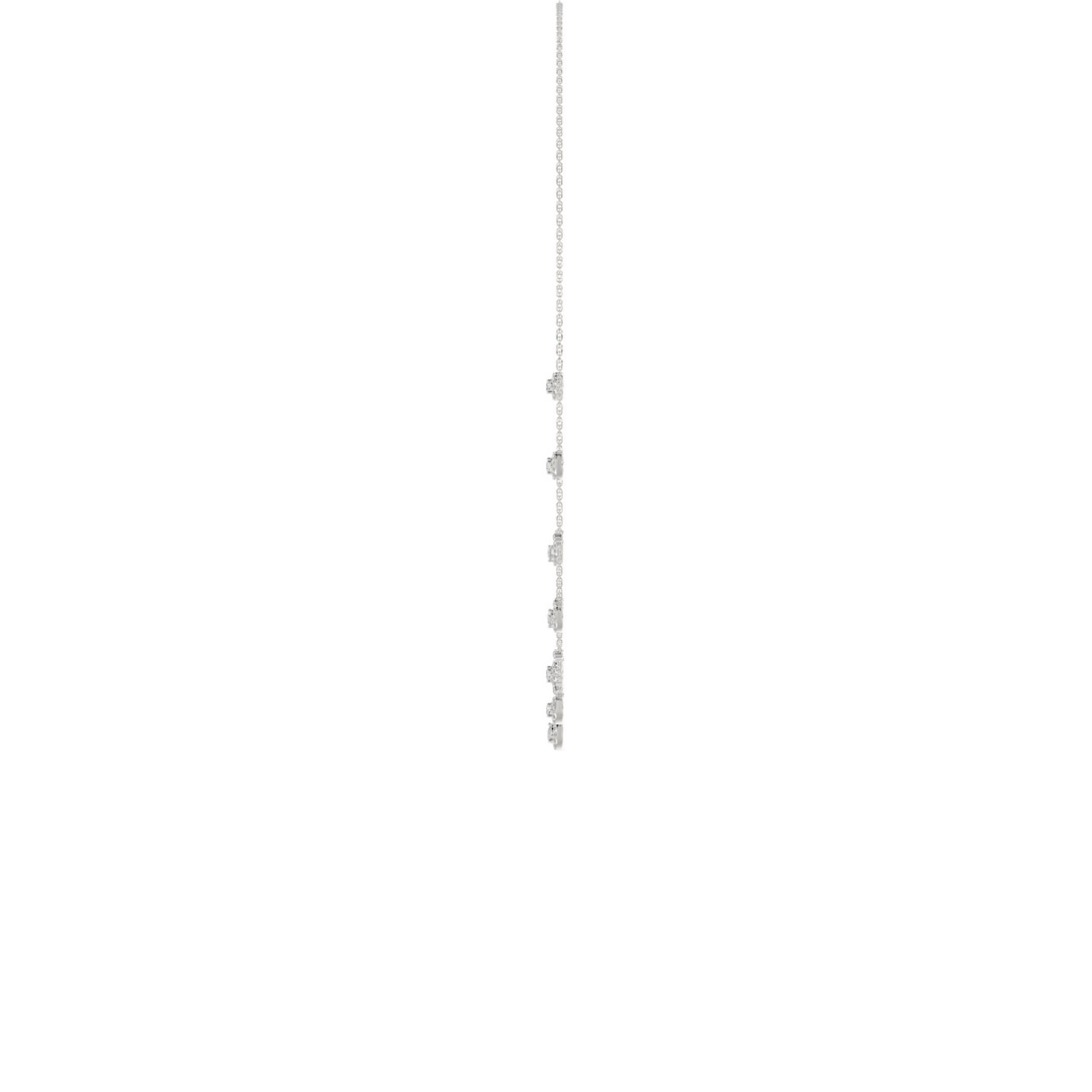 14K WHITE GOLD 1.00CT ROUND DIAMOND LADIES NECKLACE