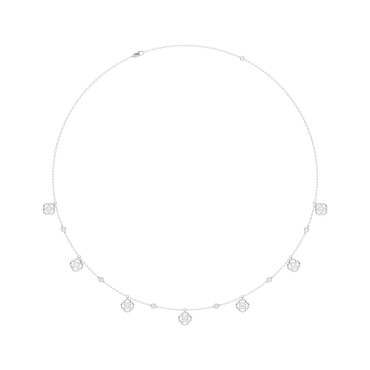 14K WHITE GOLD 1 1/2CT ROUND DIAMOND LADIES NECKLACE