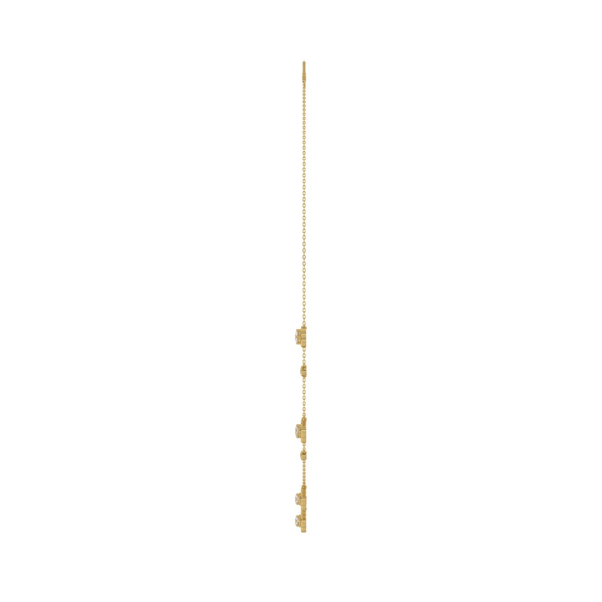 14K YELLOW GOLD 1 1/2CT ROUND DIAMOND LADIES NECKLACE