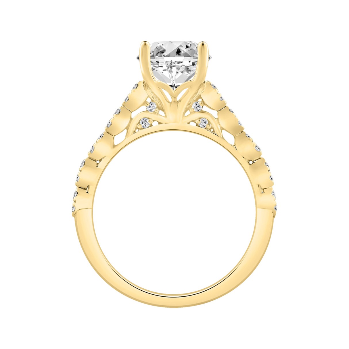 14K YELLOW GOLD 3 1/3CT ROUND/OVAL DIAMOND LADIES BRIDAL SET (CENTER STONE OVAL DIAMOND 3CT)