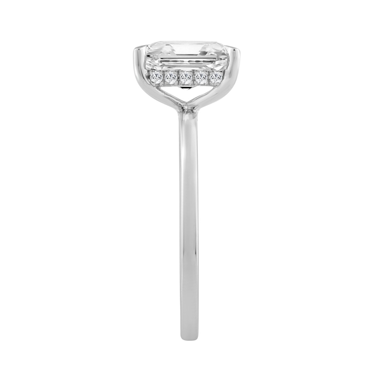 14K WHITE GOLD 2.00CT ROUND/RADIANT DIAMOND LADIES RING (CENTER STONE RADIANT DIAMOND 2CT)