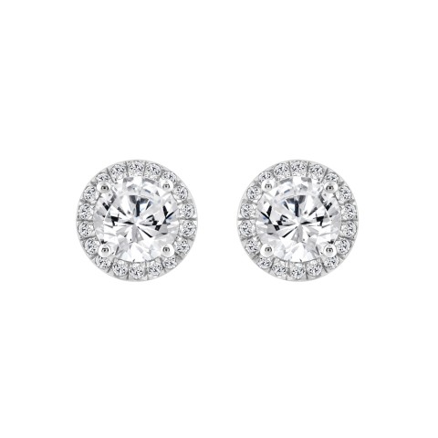 14K WHITE GOLD 2 1/4CT ROUND DIAMOND LADIES EARRINGS