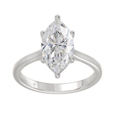14K WHITE GOLD 1 1/2CT MARQUISE DIAMOND SOLITAIRE RING 