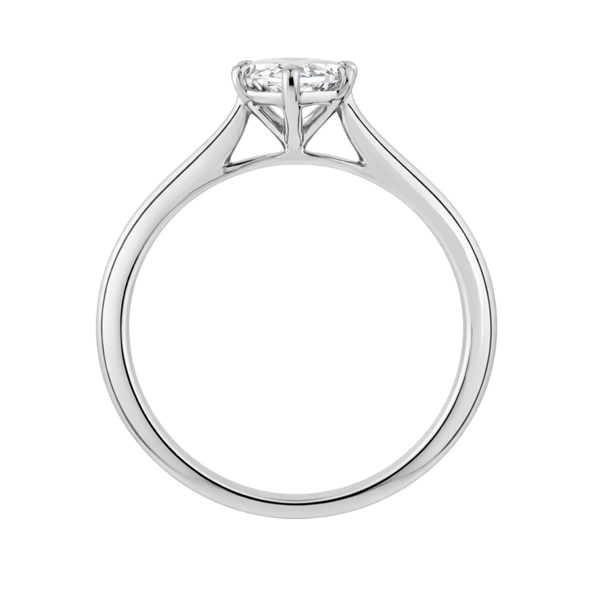 14K WHITE GOLD 1 1/2CT MARQUISE DIAMOND SOLITAIRE RING 