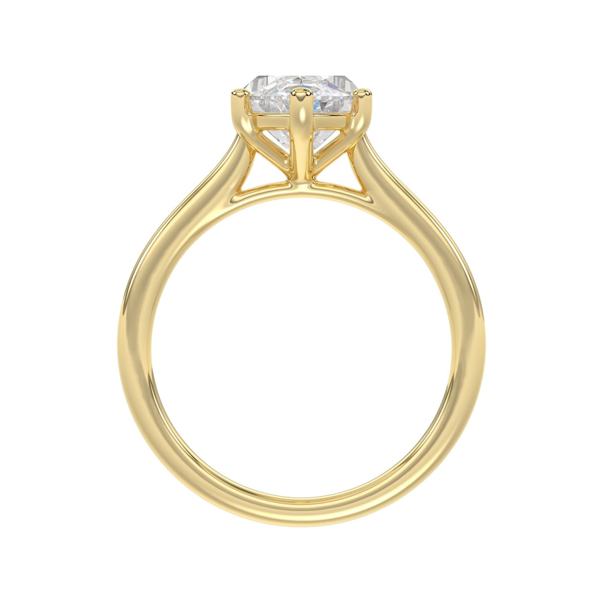 14K YELLOW GOLD 1 1/2CT MARQUISE DIAMOND SOLITAIRE RING