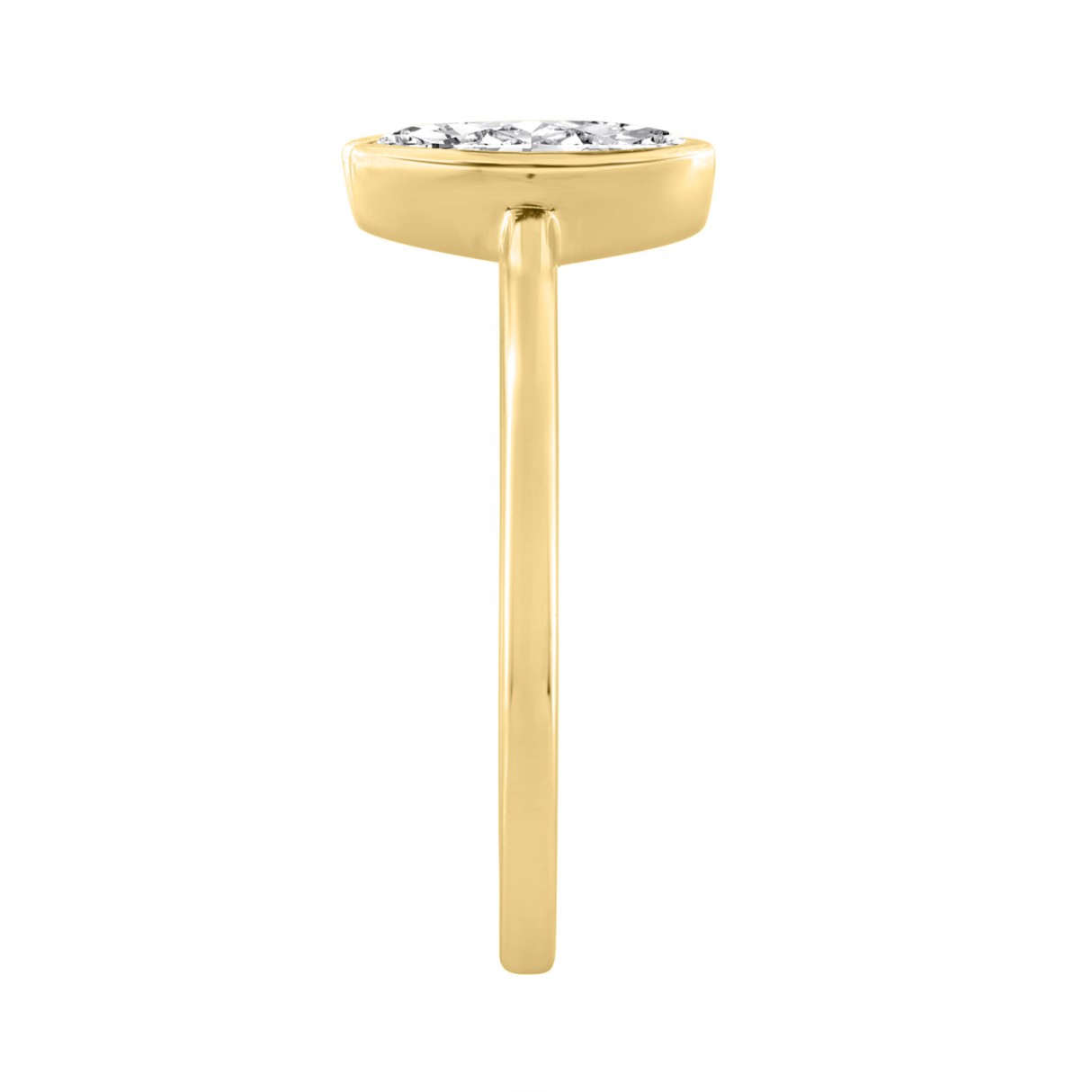 Elegant ColleCTions Toi Et Moi Ladies Ring 10K Yellow Gold 3/4CT Marquise Lab Grown Diamond (Color F-G -Clarity VS1/VS2)