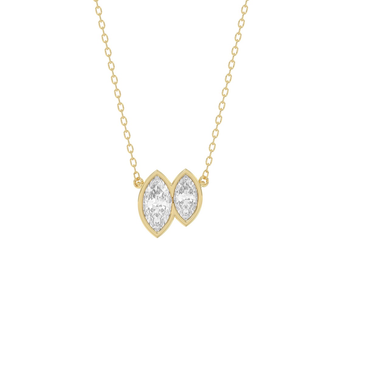 3/4CT Yellow Gold 10K Collection Linked Hearts &am...