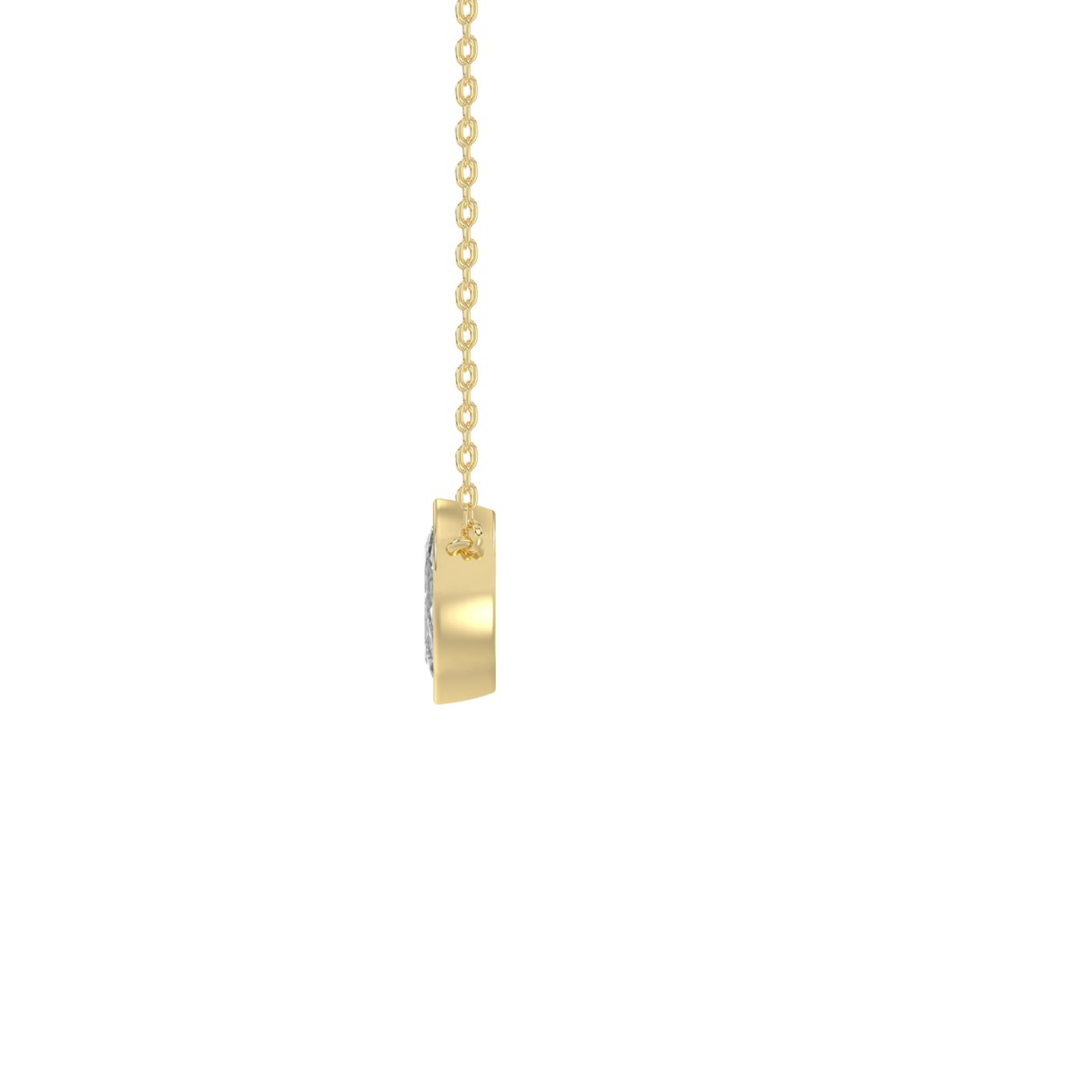 3/4CT Yellow Gold 10K Collection Linked Hearts & Two-Stone Marquise Diamond Necklace for Women (Color F-G Clarity VS1/VS2)