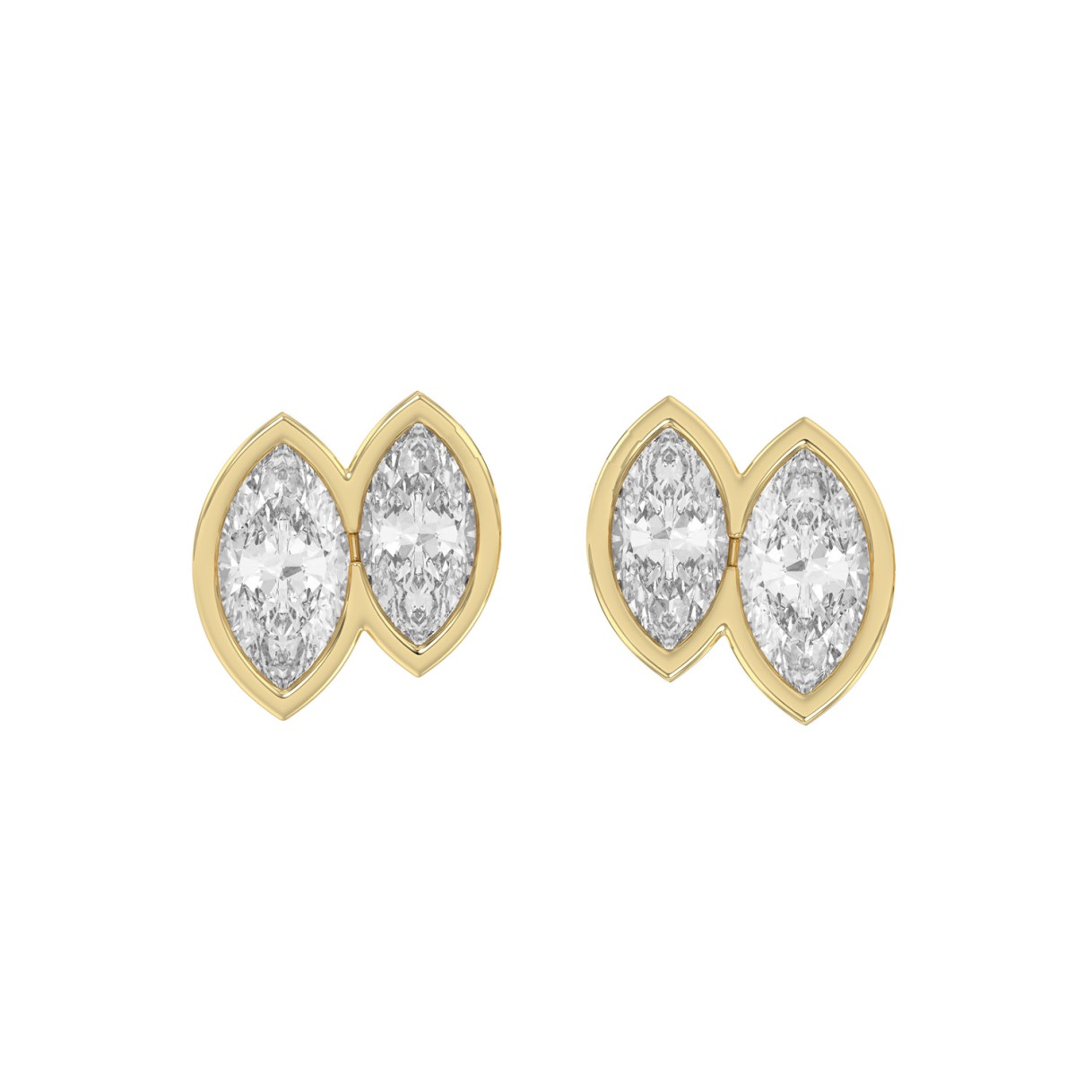 Elegant Ladies Earring 14K Collection Linked Heart...