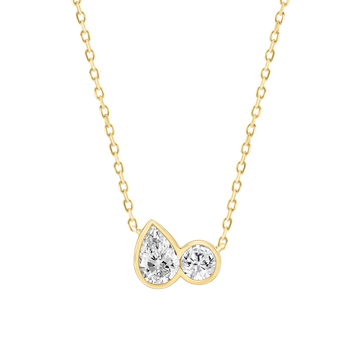 3/4CT Yellow Gold 10K Collection Linked Hearts Two...