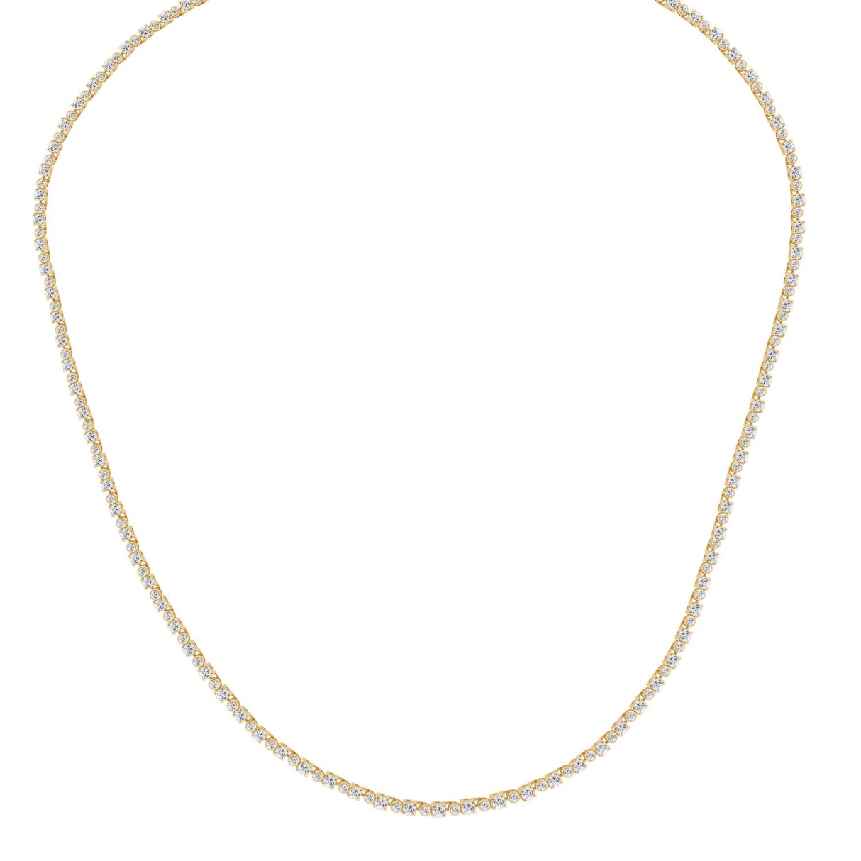 Elegance 5.00CT Yellow Gold 14K Round Diamond Necklace for Women (Color F-G Clarity VS1/VS2)