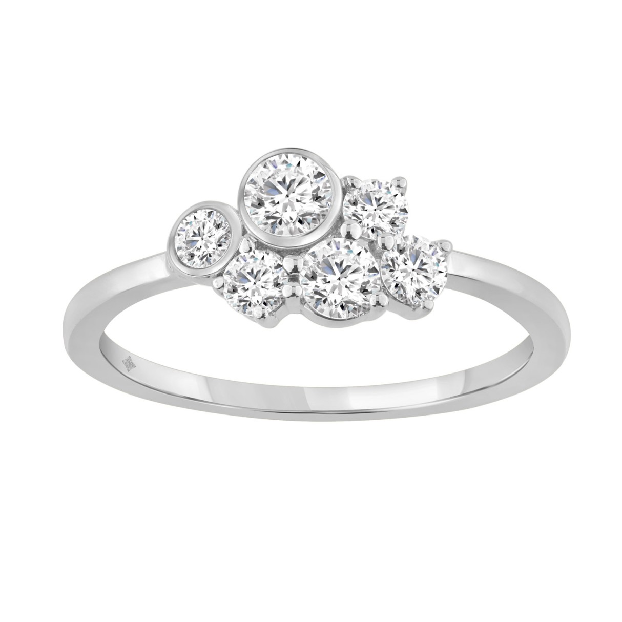 Classic 14K White Gold  Round Lab Grown Diamond La...