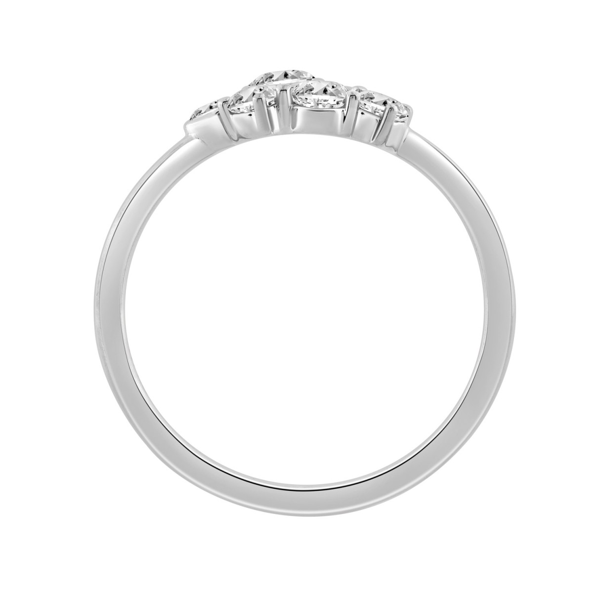 Classic 14K White Gold  Round Lab Grown Diamond Ladies Ring 1/2Ct (Color F-G -Clarity Vs1/Vs2)