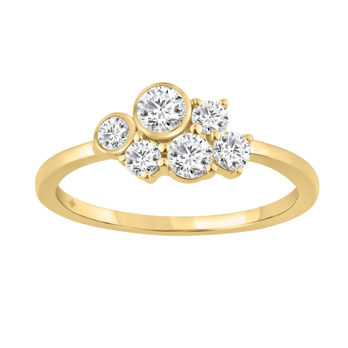 Classic 14K Yellow Gold  Round Lab Grown Diamond L...