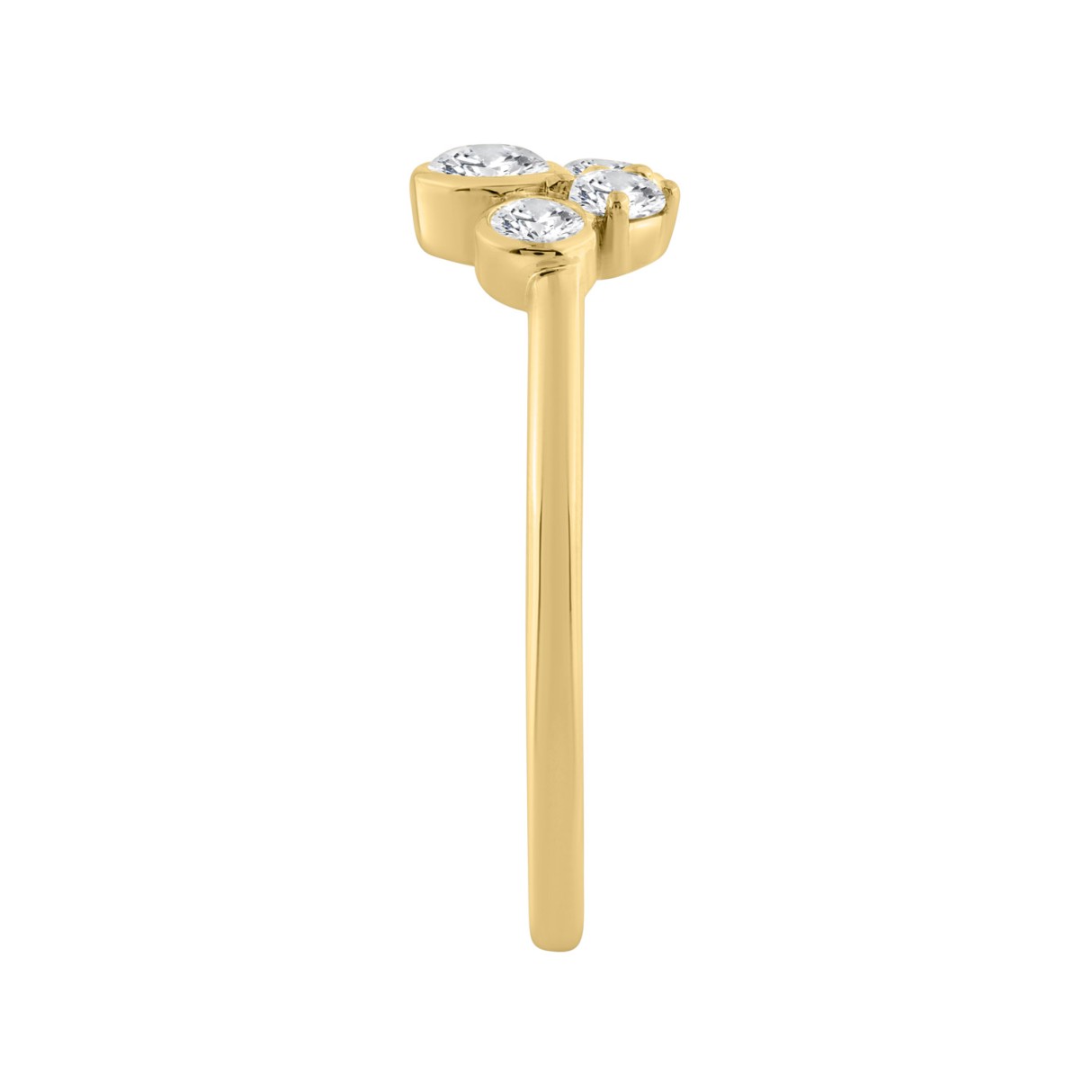 Classic 14K Yellow Gold  Round Lab Grown Diamond Ladies Ring 1/2Ct (Color F-G -Clarity Vs1/Vs2)