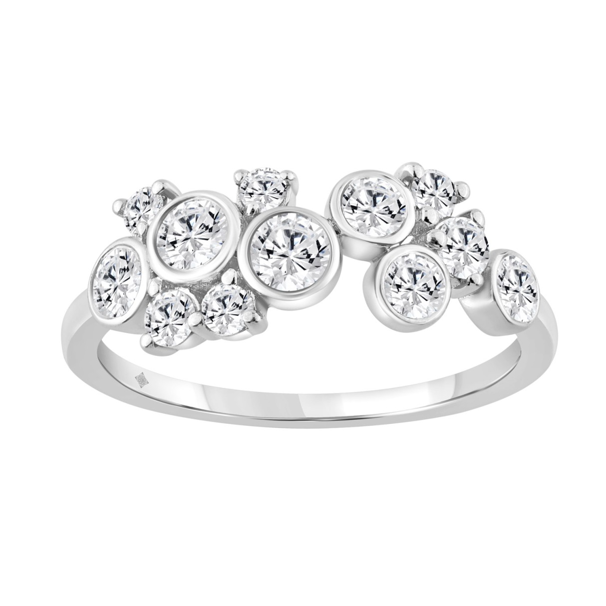 Classic 14K White Gold  Round Lab Grown Diamond La...
