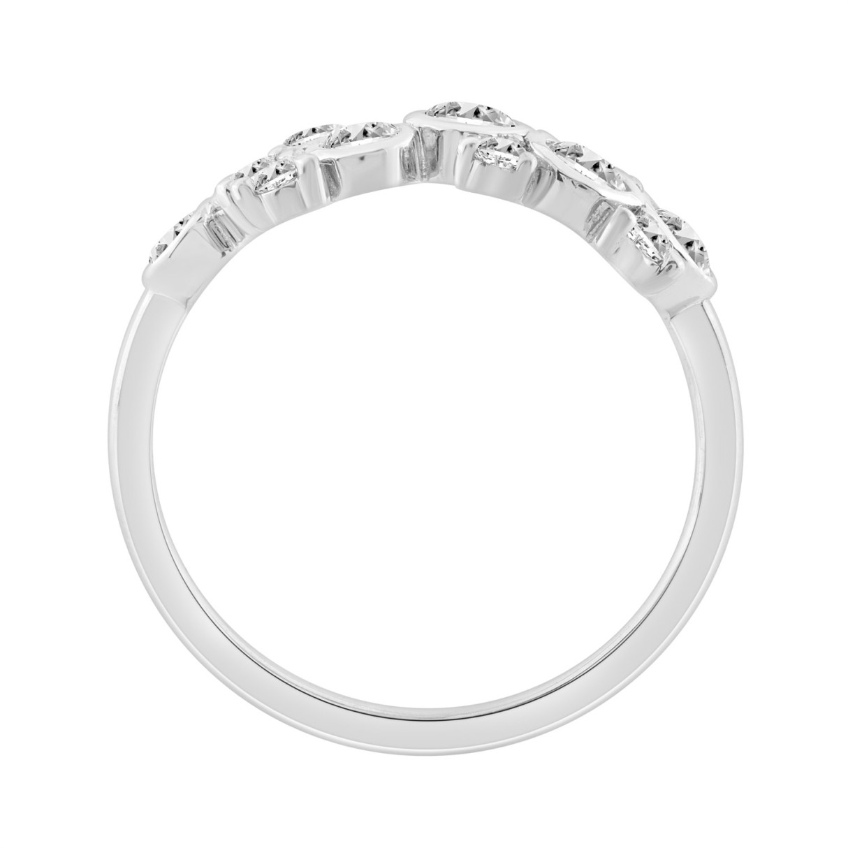 Classic 14K White Gold  Round Lab Grown Diamond Ladies Fashion  Ring 3/4Ct (Color F-G -Clarity Vs1/Vs2)