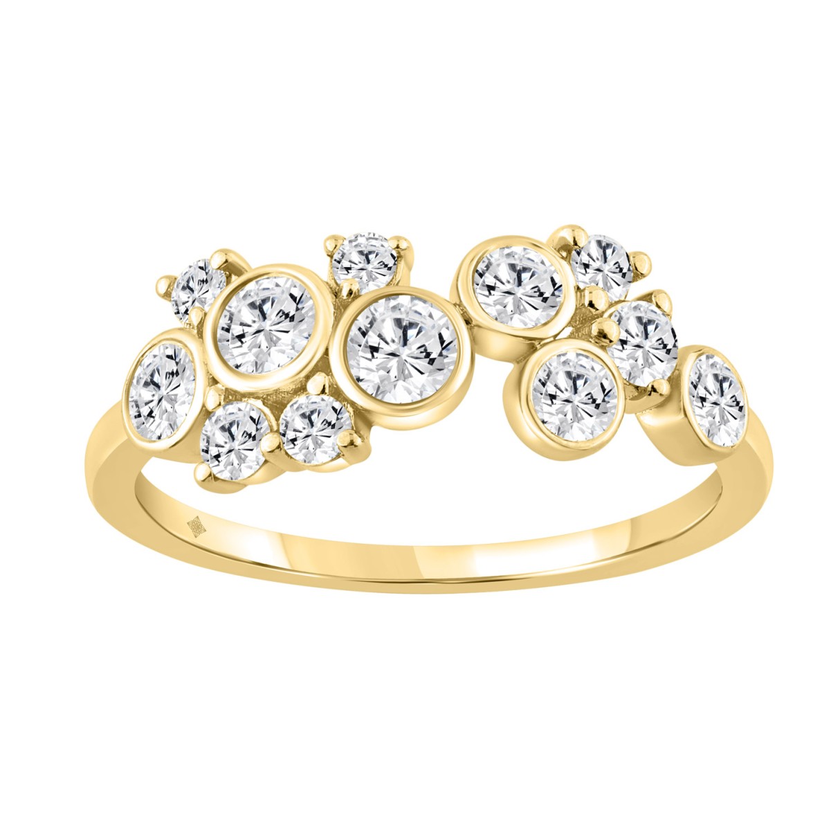 Classic 14K Yellow Gold  Round Lab Grown Diamond L...