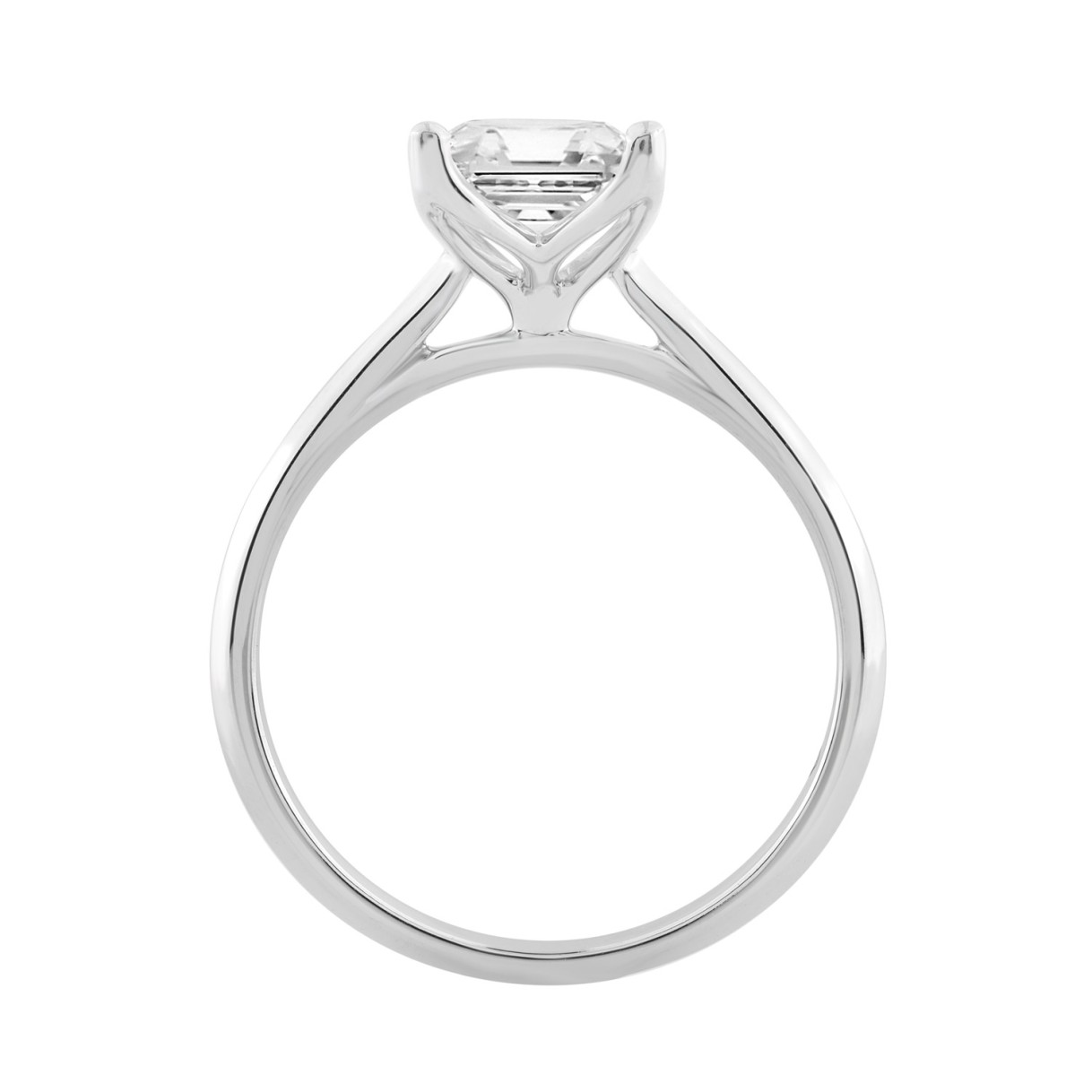 14K WHITE GOLD 3.00CT RADIANT DIAMOND LADIES SOLITAIRE RING (CENTER STONE RADIANT DIAMOND 3CT)