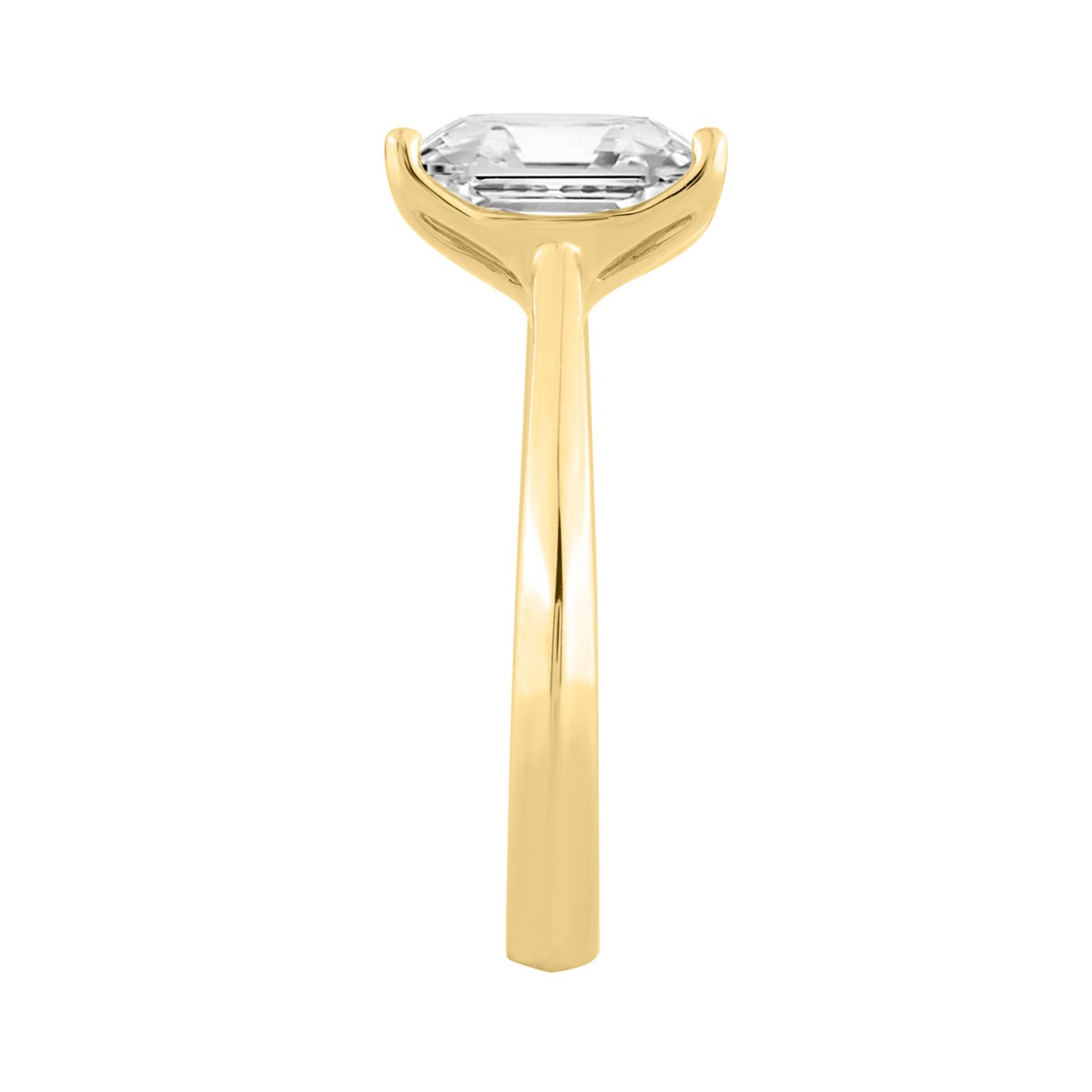 14K YELLOW GOLD 3.00CT RADIANT DIAMOND LADIES SOLITAIRE RING 