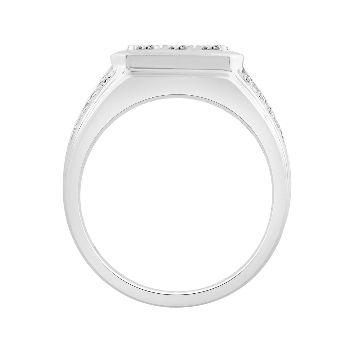 WHITE PLATINUM 1 1/4CT ROUND DIAMOND MEN'S BAND
