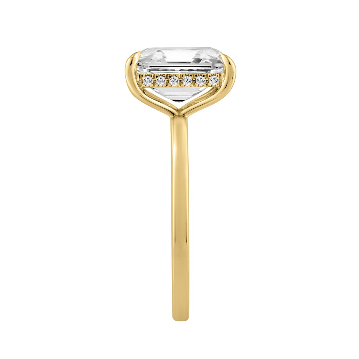 14K YELLOW GOLD 3 1/8CT ROUND/RADIANT DIAMOND LADIES RING (CENTER STONE RADIANT DIAMOND 3.00CT)