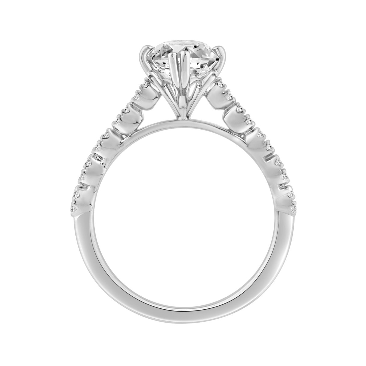 Ladies 14K White Gold Ladies Elegance- Bridal Set  3 1/3CT Round & Marquise Diamonds 3.00CT Marquise Center stone (Color F-G -Clarity VS1/VS2)