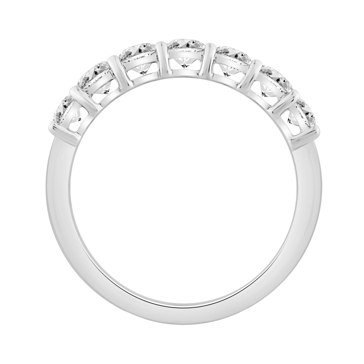 14K WHITE GOLD 1.00CT ROUND DIAMOND LADIES BAND