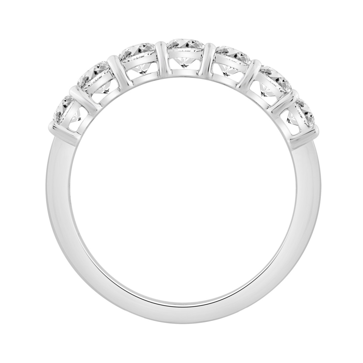 14K WHITE GOLD 1.00CT ROUND DIAMOND LADIES BAND