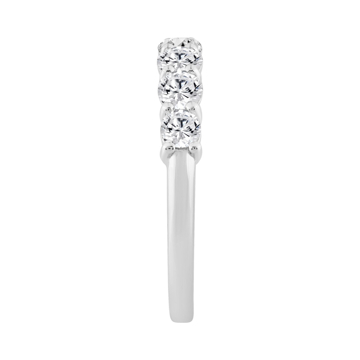 14K WHITE GOLD 1.00CT ROUND DIAMOND LADIES BAND
