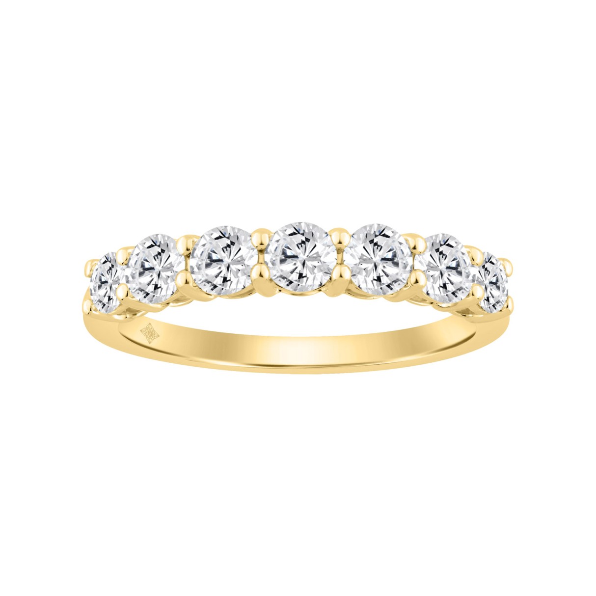 14K YELLOW GOLD 1.00CT ROUND DIAMOND LADIES BAND
