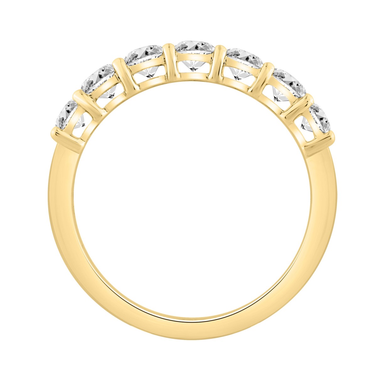 14K YELLOW GOLD 1.00CT ROUND DIAMOND LADIES BAND