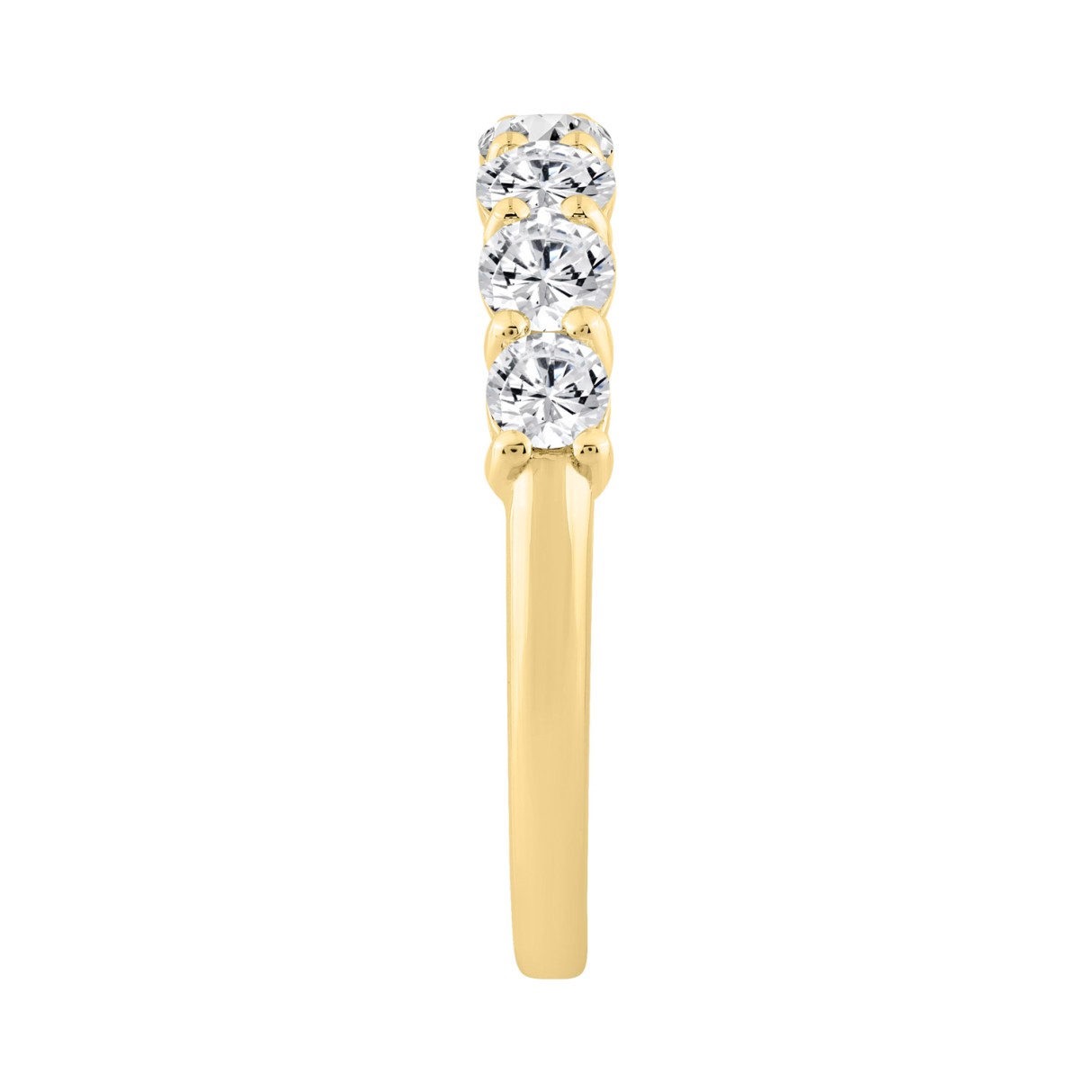 14K YELLOW GOLD 1.00CT ROUND DIAMOND LADIES BAND