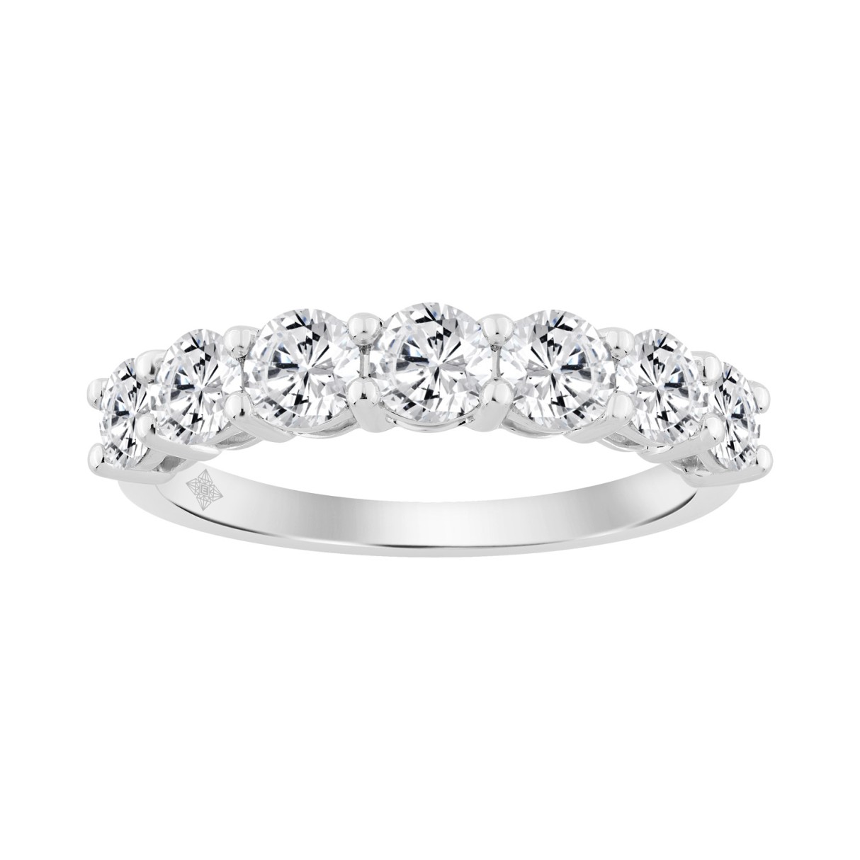 14K WHITE GOLD 1 1/2CT ROUND DIAMOND LADIES BAND...