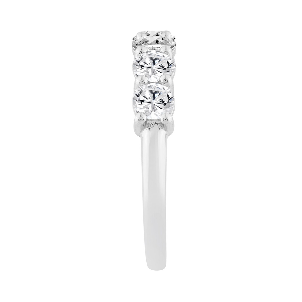 14K WHITE GOLD 1 1/2CT ROUND DIAMOND LADIES BAND